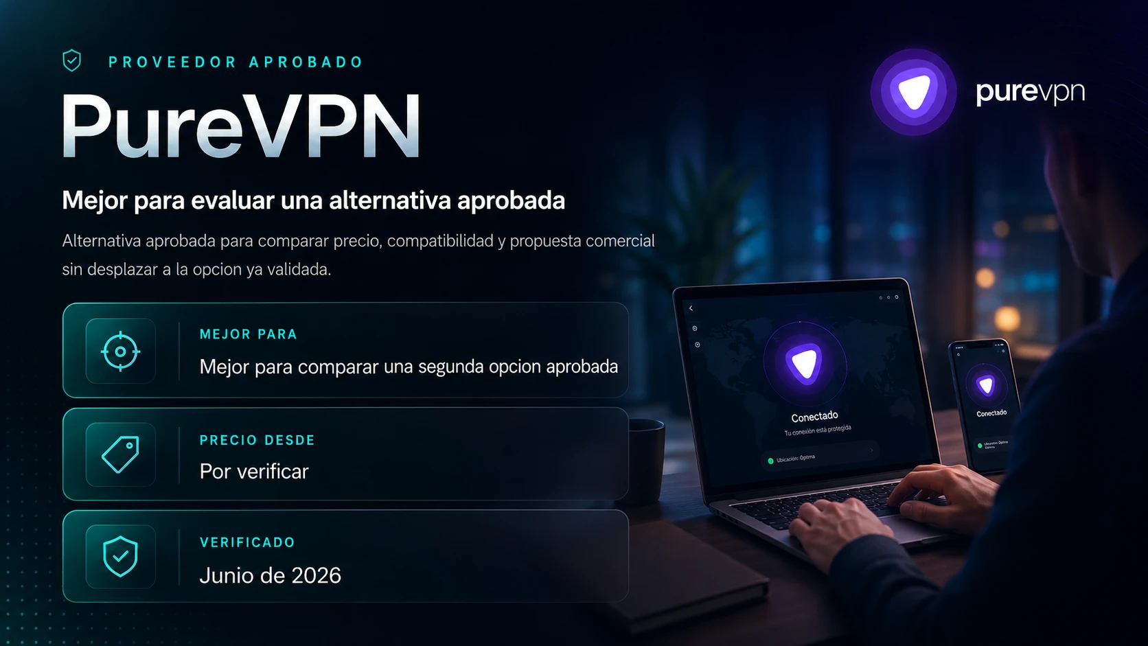 Slide promocional de PureVPN para streaming en LATAM